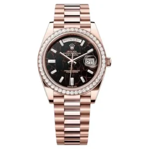 Rolex Day-date 40 Eisenkiesel Dial Factory Diamond Bezel