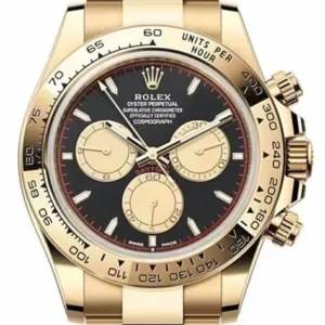 Rolex Cosmograph Daytona 126508, 18k Yellow Gold, Oyster Bracelet, Intense Black and Champagne Dial